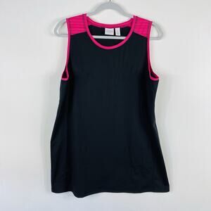 Chico's Tank Top Large 2 12 Weekends Sleeveless Top Black Pink